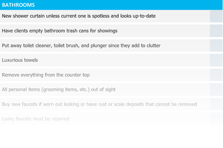 bathrooms checklist