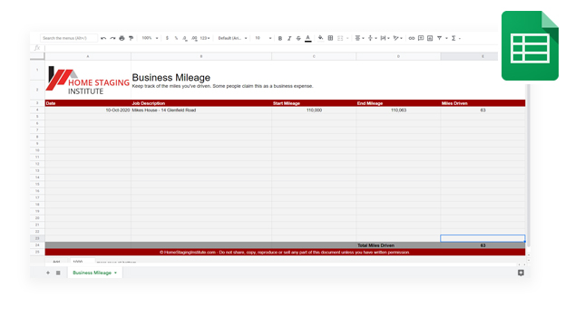 business mileage