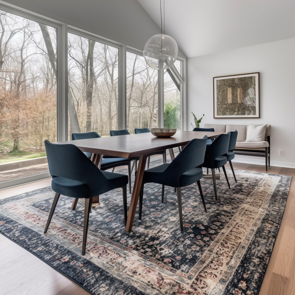 dining room rug texture