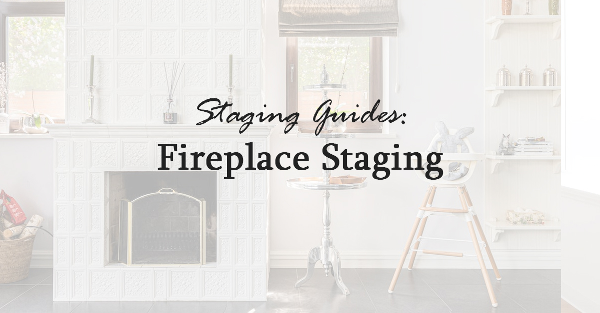fireplace staging