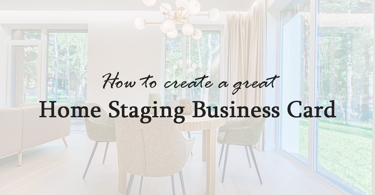 home staging business card