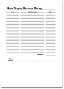 home staging business milage form