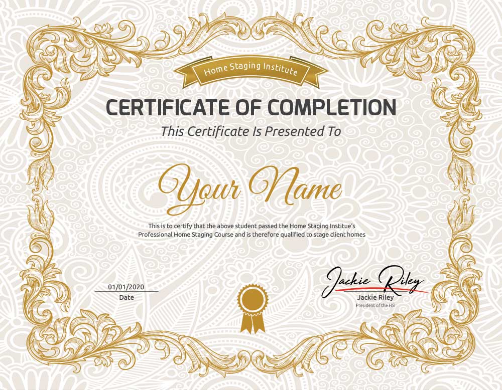 home staging certificate
