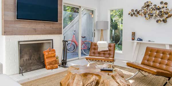 home staging fireplace