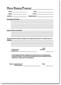 home staging proposal form