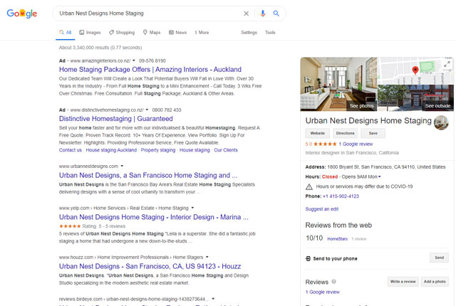 home staging reviews google