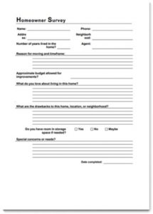 homeowner survey form