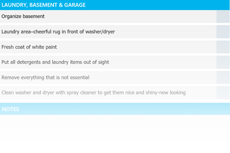 laundry checklist