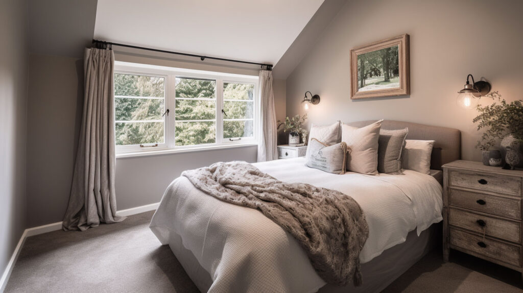 staging a bed with layers