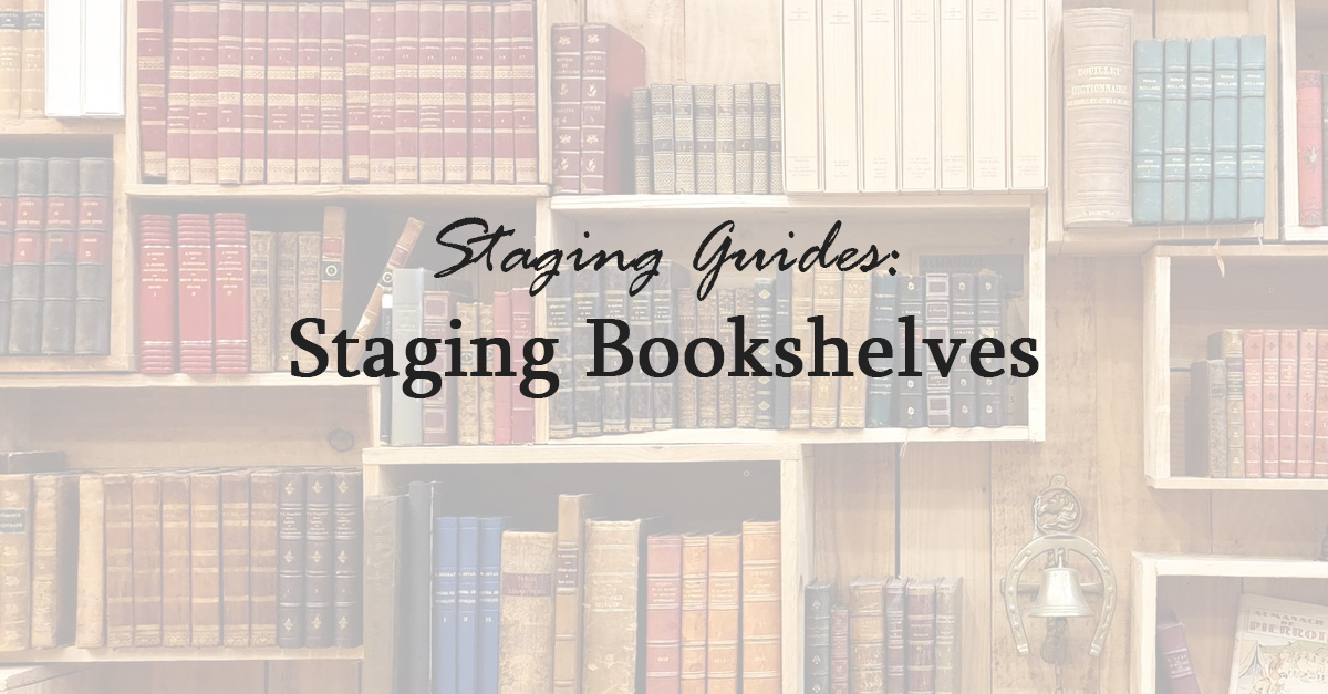 staging bookshelves