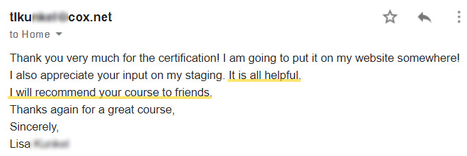 home staging testimonial